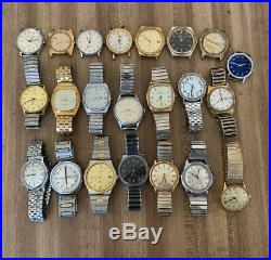 Vintage Timex Mens Watch Lot Hand Wind Auto Mechanical For Parts Repair
