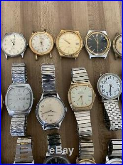 Vintage Timex Mens Watch Lot Hand Wind Auto Mechanical For Parts Repair