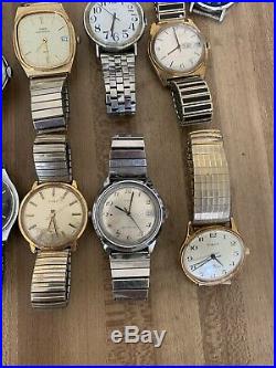 Vintage Timex Mens Watch Lot Hand Wind Auto Mechanical For Parts Repair