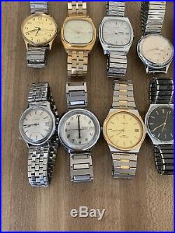 Vintage Timex Mens Watch Lot Hand Wind Auto Mechanical For Parts Repair