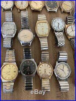 Vintage Timex Mens Watch Lot Hand Wind Auto Mechanical For Parts Repair