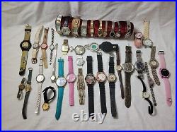 Vintage To Now watch lot parts or repair 38 Peices Mixed Brands Timex And Disney