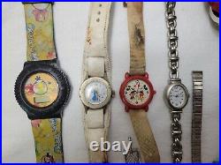 Vintage To Now watch lot parts or repair 38 Peices Mixed Brands Timex And Disney