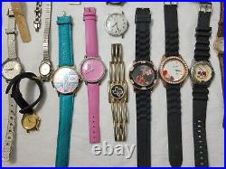 Vintage To Now watch lot parts or repair 38 Peices Mixed Brands Timex And Disney