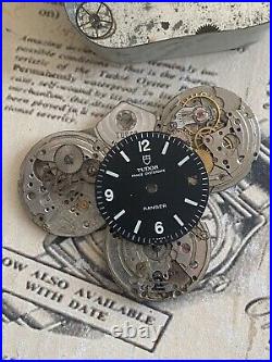Vintage Tudor Watch Movements Parts Dial Lot Of 3 Automatic Hand-winding