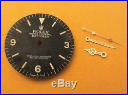 Vintage USED Rolex #1002 Explorer I Matte Black Refinished Dial + Hands