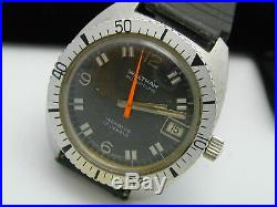 Vintage WALTHAM Automatic 17 Jewel Stainless Steel Orange Hand Diver's Watch