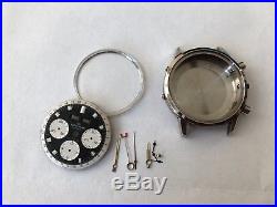 Vintage Wakmann Chronograph Case + Panda Dial + Hands For Parts