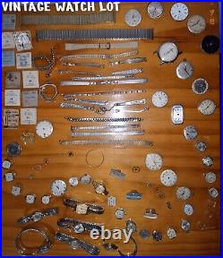 Vintage Watch Lot for the Best Watchmaker/Repairman Ever! Parts & Pieces