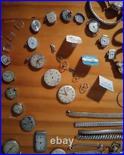 Vintage Watch Lot for the Best Watchmaker/Repairman Ever! Parts & Pieces