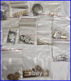 Vintage Watch Part Lot Bracelet Band Clasps Buckle Cases Hands Beads of Rice BoR