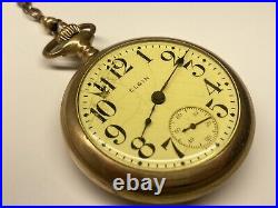 Vintage elgin pocket watch as is for parts or repair