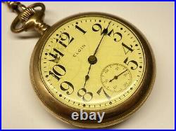 Vintage elgin pocket watch as is for parts or repair
