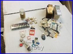 Vintage watch parts crystals, crowns, o-rings, watch hands & parts lot