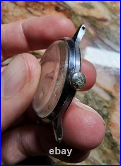 Vtg 40's Record Watch Company Geneve Men's Watch Military Trench Parts Repair