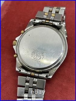 Vtg Citizen Chronograph Date Two Tone Watch Stainless Steel Men Parts Repair