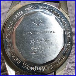 Vtg Continental Men Gulf Stream Mechanical WInd For Watch Parts Or Repair Only