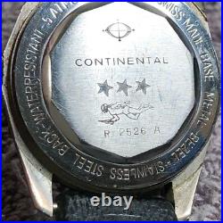 Vtg Continental Men Gulf Stream Mechanical WInd For Watch Parts Or Repair Only