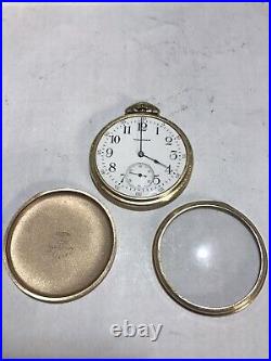 Vtg Waltham A. W. W. Co Rolled Gold Case Pocket Watch For Parts or Repair