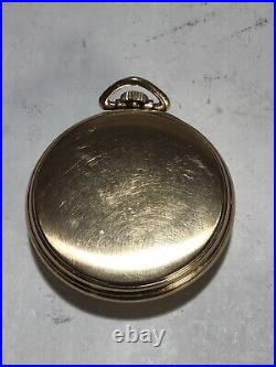 Vtg Waltham A. W. W. Co Rolled Gold Case Pocket Watch For Parts or Repair