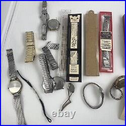 Vtg Watch Lot Mens/Women's Watches Parts Repair new used Benrus Collier Timex