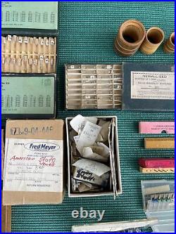 Vtg Watch Repair Collection Tools Parts Hands Stems Staffs Bulova Springs Books