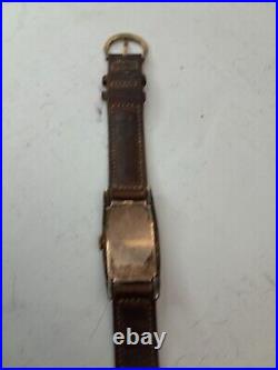 Vtg Wristwatch GRUEN CURVEX PRECISIONTANKWind UpGents10k GFParts/Repair