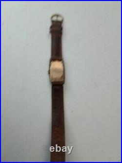 Vtg Wristwatch GRUEN CURVEX PRECISIONTANKWind UpGents10k GFParts/Repair