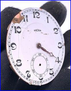 Vulcain 75 Hand Manual Vintage 42,7 mm Doesn'T Works For Parts Pocket Watch