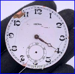 Vulcain 75 Hand Manuale Vintage 42,7 MM No Funziona For Parts Pocket Watch