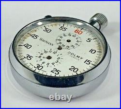Wakmann Dolmy Pocket Stop Watch Running, Missing Hands & Crystal Parts Or Repair