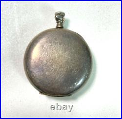 Waltham No 110 Pocket Watch CWC Sterling Silver Case For Parts Engraved Cornelia