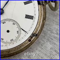 Waltham PS Bartlett Sterling Silver Model 1877 Pocket Watch Repair Parts Restore
