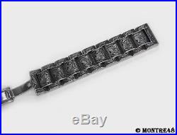Watch Bracelet Hand Carved Stainless Steel For 18mm watch lugs 22cm length o143