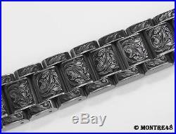 Watch Bracelet Hand Carved Stainless Steel For 18mm watch lugs 22cm length o178