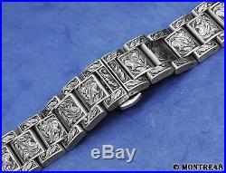 Watch Bracelet Hand Carved Stainless Steel For 20mm watch lugs 22cm length K10