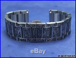 Watch Bracelet Hand Carved Stainless Steel For 20mm watch lugs 22cm length K10