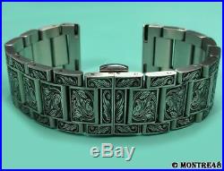 Watch Bracelet Hand Carved Stainless Steel For 20mm watch lugs 22cm length K7