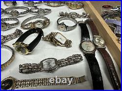 Watch Lot Of Approx. 50 Women's Gold Tone Fashion Quartz Analog Watches Parts