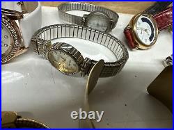 Watch Lot Of Approx. 50 Women's Gold Tone Fashion Quartz Analog Watches Parts