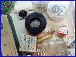 Watch Parts Vintage Lot Hands Balance Wheels Stem Gears Screws Crowns Plus More