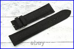 Watch Strap OMEGA Black Fabric Lug 20mm New Spare Parts Hand Made Unisex