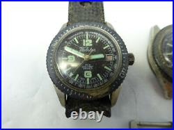 Webster Three Vintage Diver Watches For Restoration Parts