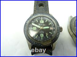 Webster Three Vintage Diver Watches For Restoration Parts