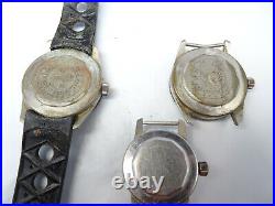 Webster Three Vintage Diver Watches For Restoration Parts