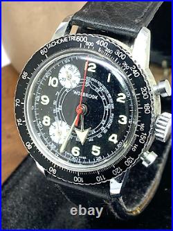 Wolbrook Men's Watch Vintage Pilot Chronograph Swiss Hand Wind FOR REPAIR PARTS