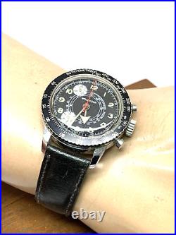 Wolbrook Men's Watch Vintage Pilot Chronograph Swiss Hand Wind FOR REPAIR PARTS
