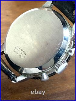 Wolbrook Men's Watch Vintage Pilot Chronograph Swiss Hand Wind FOR REPAIR PARTS