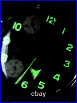 Wolbrook Men's Watch Vintage Pilot Chronograph Swiss Hand Wind FOR REPAIR PARTS
