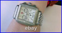 Womens Michele Deco Watch 0.60TCW Diamond Chrono. FOR PARTS ONLY, SOLD AS IS